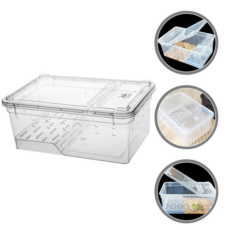 Abinieku barošanas kaste Gliemežu māja ūdens bruņurupučiem Akrila iežogojums terase terārijs rāpuļiem