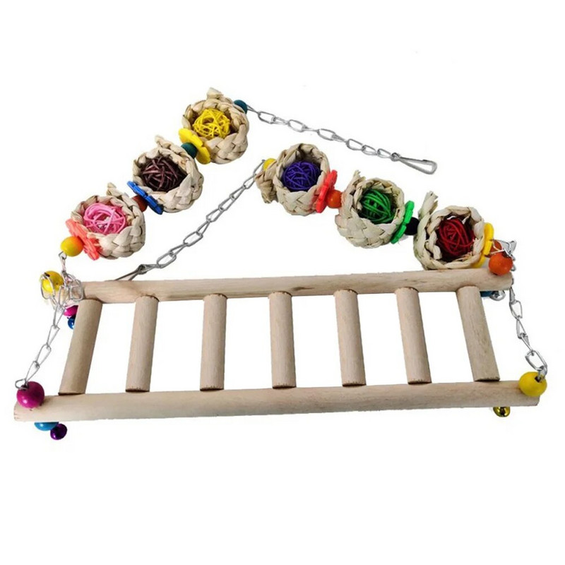 Putnu būrīšu statīvs Radošs Papagaiļi Rotaļlietas Vistas Šūpoles Mājdzīvnieku Rotaļlietu Šūpoles Statīvs Papagailis Būris tilta Kāpnes Putnu Aksesuāri