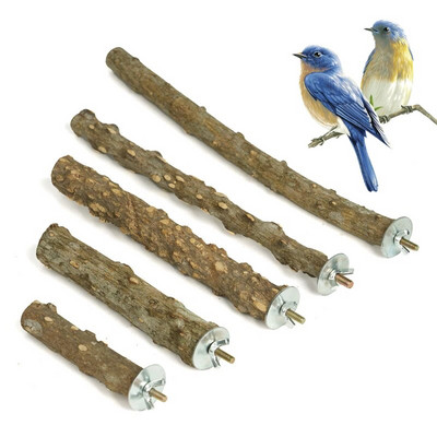 Natural Parrot Perch Bird Stand Tree Stick Paw Grinding Fork Parakeet Climbing Bird Standing Branches Toys Birdcage Accessories