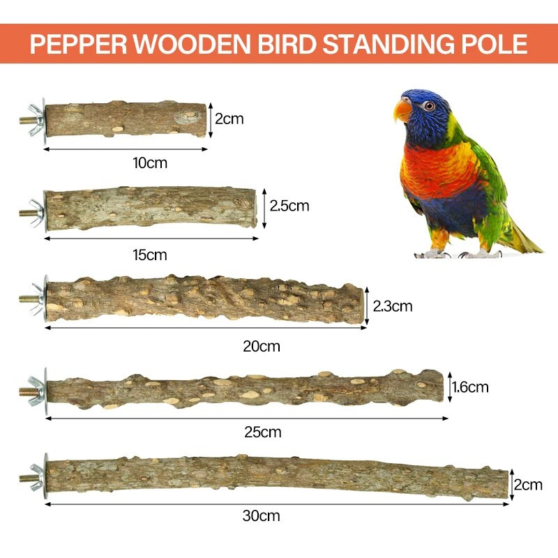Természetes papagáj sügér Madárállvány Fa bot Mancs Köszörülő Villa Papagáj Hegymászó Madár Álló Ágak Játékok Madárketrec Kiegészítők