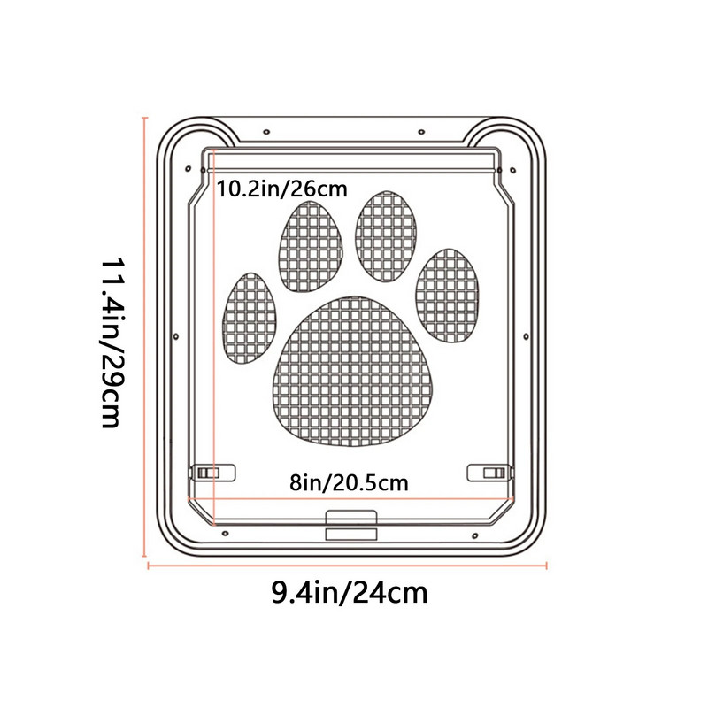 Kisállat ajtó Új széf zárható mágneses képernyő kültéri kutyák macskák ablak kapu ház szabadon belépés divat szép kert Könnyű telepítés