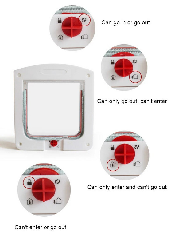 Vrata za kućne ljubimce Vrata za pas, mačku, mačiće, štene, koja se mogu zaključati u 4 smjera. Neotrovna sigurnosna vrata s preklopom za male pse, pribor za pse, pribor za kućne ljubimce