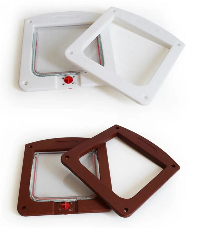 Vrata za kućne ljubimce Vrata za pas, mačku, mačiće, štene, koja se mogu zaključati u 4 smjera. Neotrovna sigurnosna vrata s preklopom za male pse, pribor za pse, pribor za kućne ljubimce