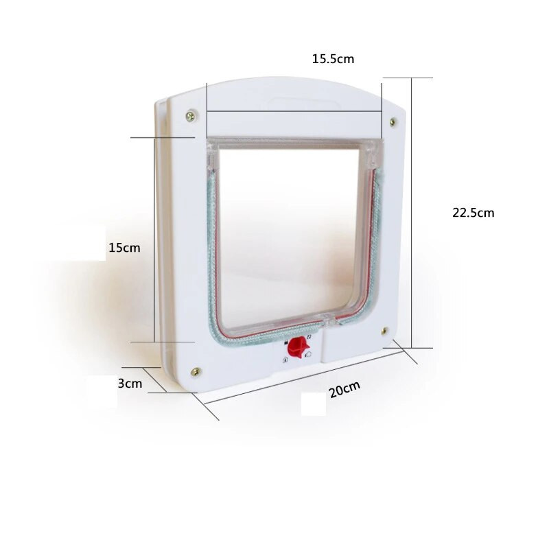 Vrata za kućne ljubimce Vrata za pas, mačku, mačiće, štene, koja se mogu zaključati u 4 smjera. Neotrovna sigurnosna vrata s preklopom za male pse, pribor za pse, pribor za kućne ljubimce