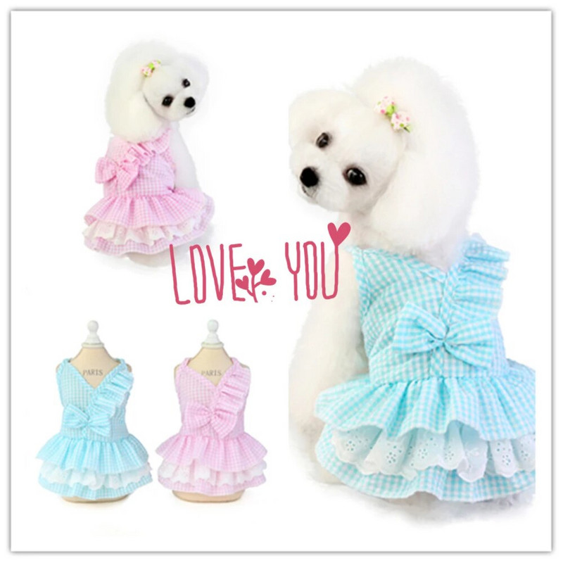 Ρούχα σκυλιών για μικρά σκυλιά Φόρεμα Sweety Princess Dress That All Seasons Puppy Lace Princess Apparel Chihuahua Dog