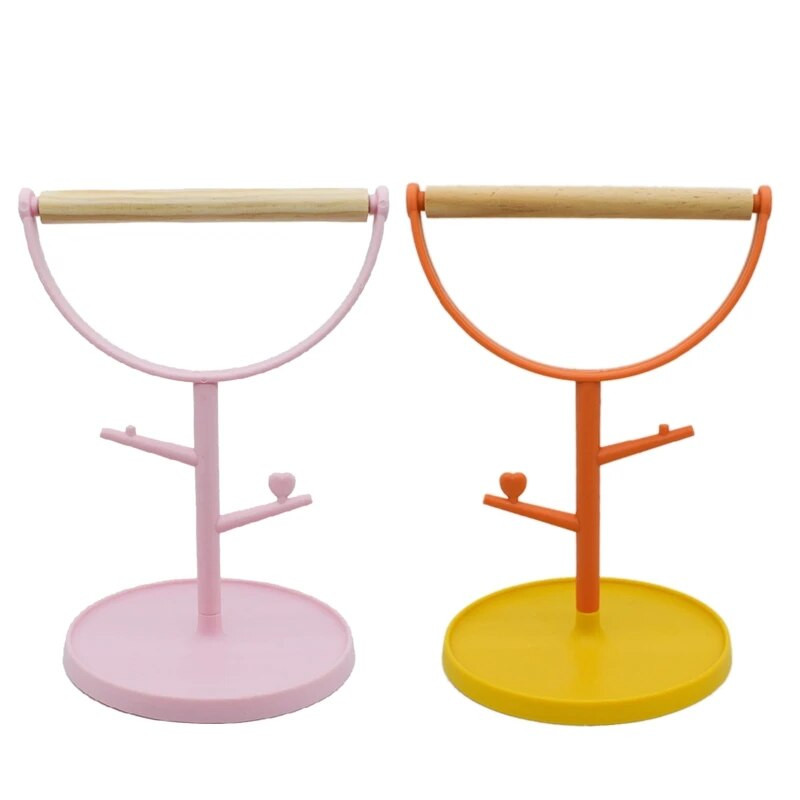 Jauks mazs putns asaris putns rotaļu stendam Papagailis Playstand Pārnēsājamas putnu būrīša rotaļlietas Cockatiels Conures Parak