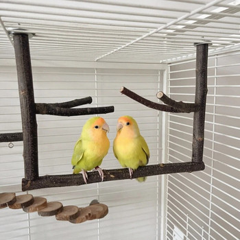 Bird Perch Nature Ξύλινη βάση για παπαγάλους Conure Supplies Budgies Grinding Scratcher for Small Medium Parrots Rack Toy Drop Ship