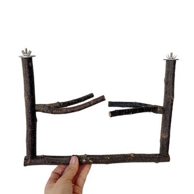 Putnu asaris Nature Wood statīvs papagaiļiem Conure Supplies Budgies Slīpēšanas skrāpis maziem un vidējiem papagaiļiem plaukta rotaļlietu nolaižams kuģis