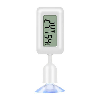 Термометър за влечуги Хигрометър с вендуза Цифров измервател на температура и влажност за терариум Аксесоари за влечуги