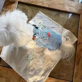Φόρεμα Puppy Dog Φούστα τζιν με λουράκι για σκύλους Άνοιξη φθινόπωρο Φόρεμα για σκύλους Slip Φούστα Pet Cat Τζιν φούστα Tedby Τζιν φούστα Bear Μικρά ρούχα για σκύλους