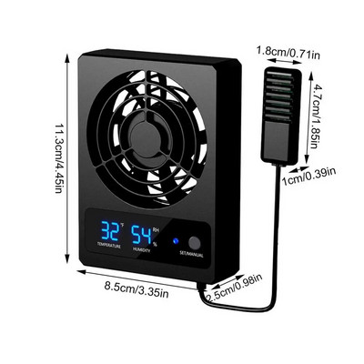 Ventilatsiooniventilaator roomajate korpuse jaoks Nutikas jahutusventilaator LED-ekraaniga Tugev tuul, madal müratase kahepaiksetele roomajatele maod