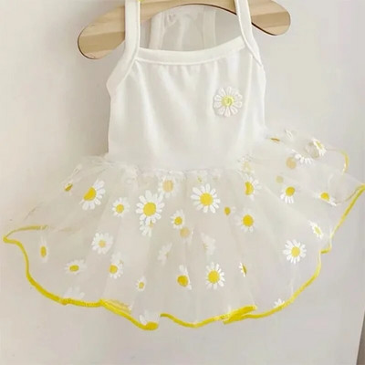 Suvine maasikas kleit Koer Lemmiklooma riided Suspent seelik koertele Riided Kassi väikese kirjaga Armas võrgust koerte kleit Lemmiklooma riided