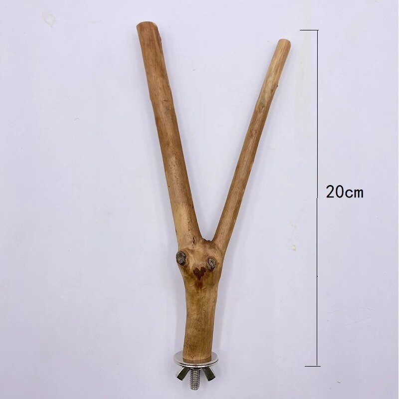 Dabīgā koka papagaiļu nūja mājdzīvnieku putnu būra statīvs, ķepu slīpēšana, tīras rotaļlietas papagaiļu papagailim mājdzīvnieku būru piederumi