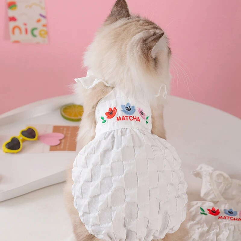 Vasaras suņu dzesēšanas veste Jauki suņu bikšturi Kleita Suņa Apģērbs Meitenes Bišons Čivavas Apģērbs Suņu Kostīms Mājdzīvnieku Veste Kucēnu Svārki