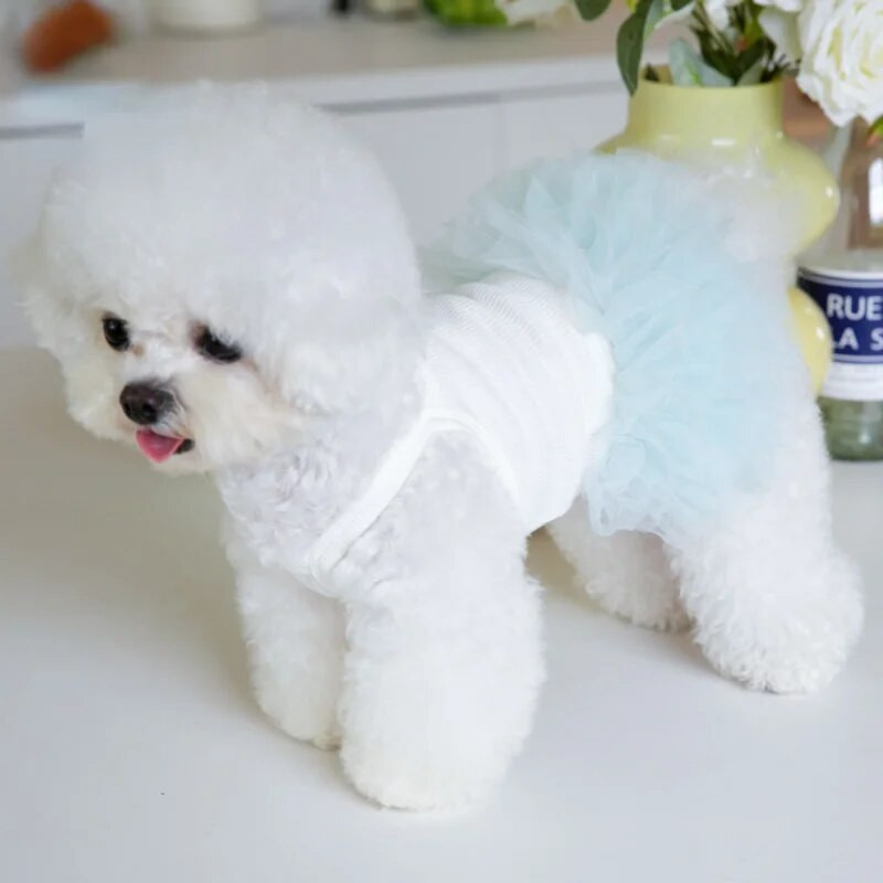 Puppy Pet Mesh Suspender Puffy Skirt Layer By Layer Tutu Skirt Pet Dog Teddy Pet Ρούχα για σκύλους Ρούχα Ρούχα για μικρά σκυλιά