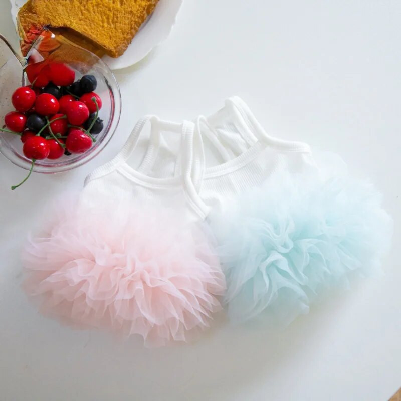 Puppy Pet Mesh Suspender Puffy Skirt Layer By Layer Tutu Skirt Pet Dog Teddy Pet Ρούχα για σκύλους Ρούχα Ρούχα για μικρά σκυλιά