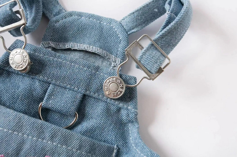 Mājdzīvnieku džinsa siksnu svārki suņu apģērbi Pavasaris/vasara Jauni džinsa siksnu svārki Lācīši Suņu Kaķi Apģērbi Suņu Apģērbi Maziem Suņiem