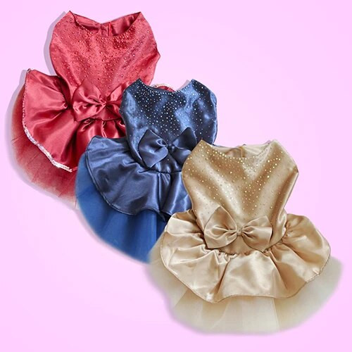 Mājdzīvnieku suns kucēns Bow marles kleita svārki kaķis sequin princese Apģērbs Apģērbs