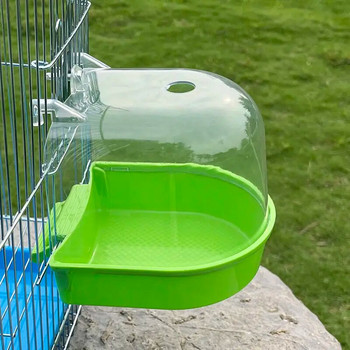 Κρεμαστός κύβος μπάνιου πουλιών με σταθερές βίδες Παπαγάλοι Μπανιέρα Μπανιέρα Κουτί ντουζιέρας Εξάρτημα κλουβιού για κουτί νερού πτηνών