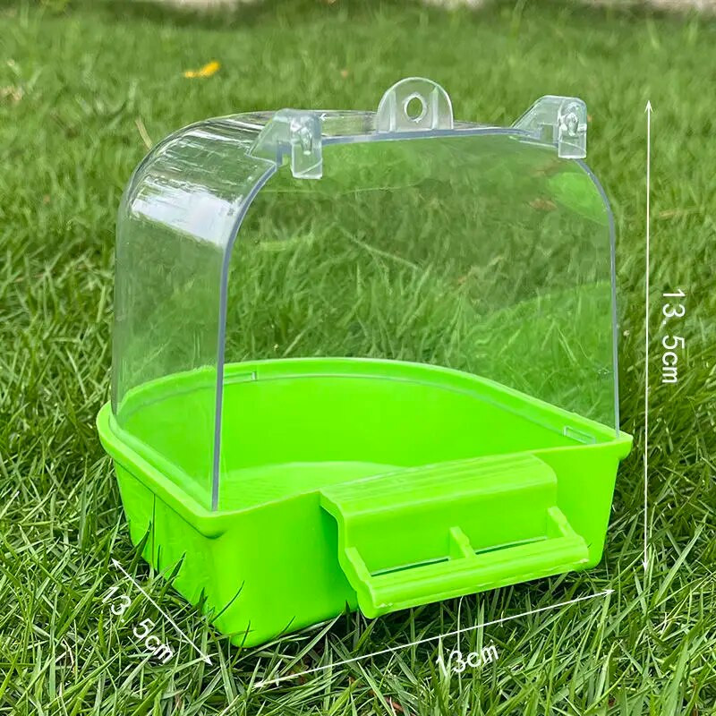 Piekarināms putnu vannas kubs ar fiksētām skrūvēm Papagaiļi Vannas vannas dušas kastes Būris Piederums putnu ūdens kastei