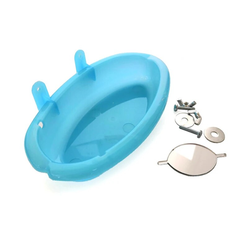 Paukščių vonios praustuvas su veidrodine papūgos bijūno tigro oda vonios baseino maisto kriaukle maisto dėžutė