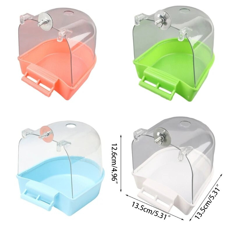 Igas suuruses lindude ujumisruum Parrot Bird Clear Vanniga Bird Cage Dušikoksiga vannituba Conures Small Bird jaoks