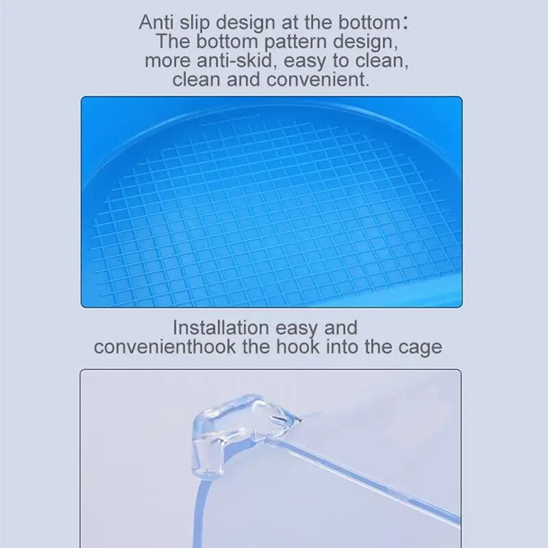 Papagáj madár fürdőkád Madár vizes fürdődoboz akasztós kampókkal Átlátszó madárfürdőkád ketrec zuhany álló papagáj madárfürdő