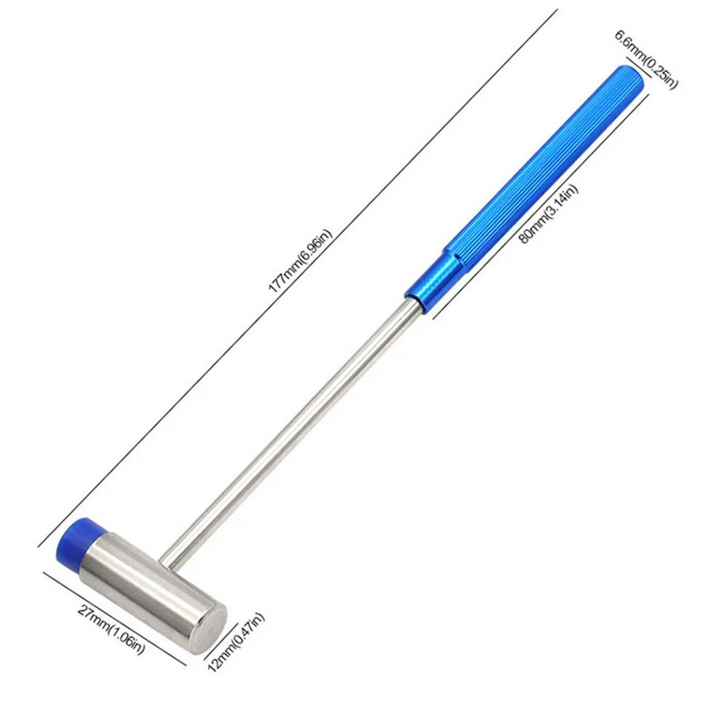 1 vnt mažas plaktukas „pasidaryk pats“ taisymo įrankis, metalinis guminis mini plaktukas su dviguba galvute, nešiojamasis plaktukas juvelyrinių laikrodžių taisymui