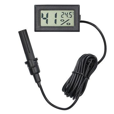 2 vnt Mini LCD termometro higrometro matuokliai Skaitmeniniai roplių akvariumo temperatūros drėgmės matuoklio detektorius akvariumo bakui
