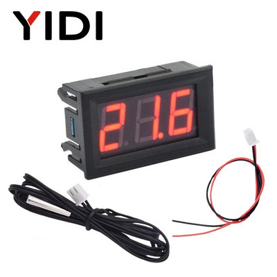 0,56 LED digitaalne termomeeter DC 5-12V 12V auto inkubaator akvaariumi temperatuurisond andur mõõtja detektor ilmajaama monitor