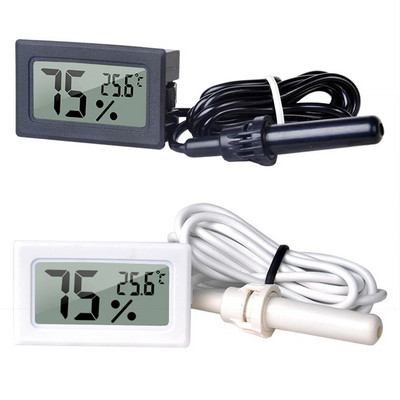 Iegultais temperatūras un mitruma mērītājs FY-12 elektroniskais higrometrs digitālais temperatūras un mitruma mērītājs ar zondi 1 gab.