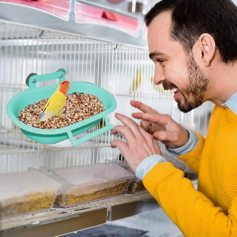 Madárfürdő függő káddoboz papagájhoz falra szerelhető kültéri madárvízetető közepes kispapagájhoz