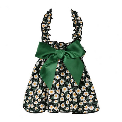 Suņu kleita Jauka, spilgta suņa princeses kleita ar ziedu rakstu Mājdzīvnieku suņu bantītes princeses kleita ikdienas valkāšanai