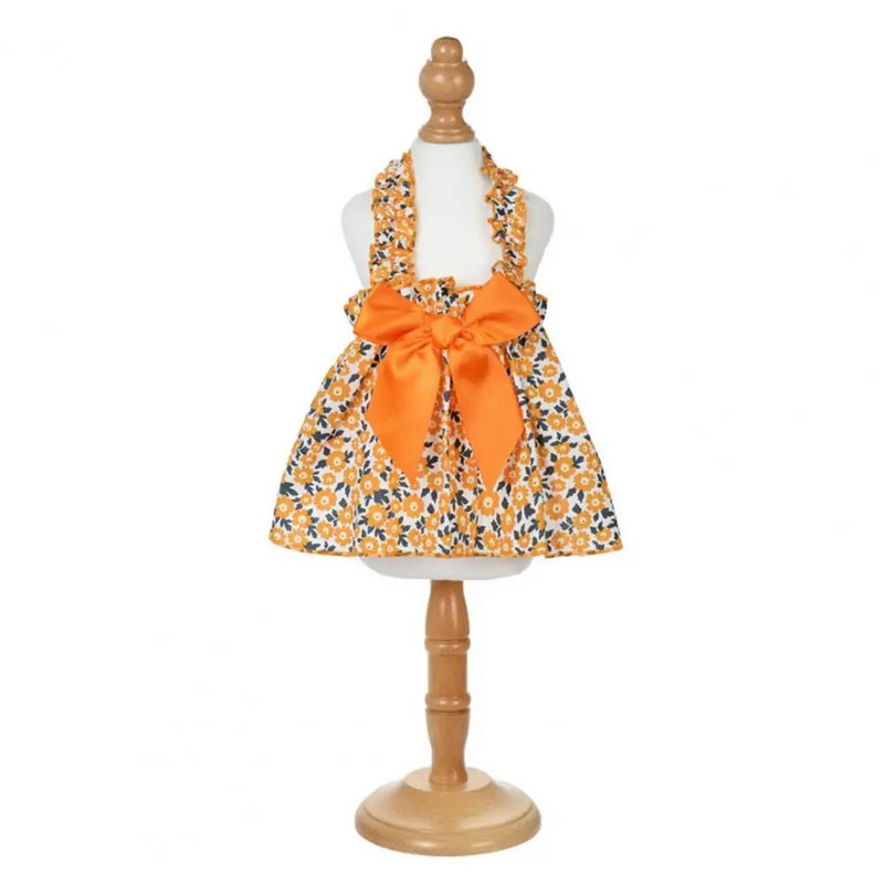 Suņu kleita Jauka, spilgta suņa princeses kleita ar ziedu rakstu Mājdzīvnieku suņu bantītes princeses kleita ikdienas valkāšanai