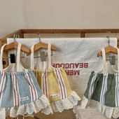 Haljina s trakama za kućne ljubimce Haljina s prugama za pse Ljetne pruge Retro ruralna haljina s naramenicama Yorkshire Teddy Bear Haljina za kućne ljubimce Haljine za pse za male pse