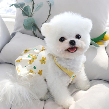 Teddy Floral Φόρεμα Καλοκαιρινό Λεπτά Ρούχα Σκύλου Pet Pretty Flower Ρούχα Pomeranian Small Dog Dress Puppy