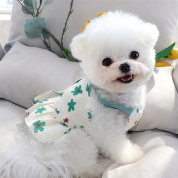 Teddy Floral Φόρεμα Καλοκαιρινό Λεπτά Ρούχα Σκύλου Pet Pretty Flower Ρούχα Pomeranian Small Dog Dress Puppy