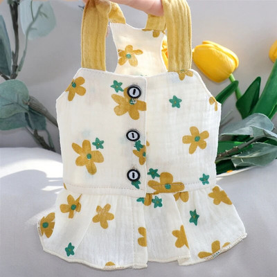 Teddy cvjetna haljina Ljetna tanka odjeća za pse Odjeća za kućne ljubimce Lijepa cvjetna haljina Haljina za male pse pomeranac Odjeća za štene