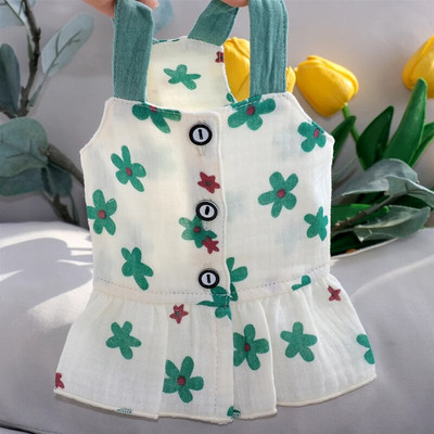 Teddy cvjetna haljina Ljetna tanka odjeća za pse Odjeća za kućne ljubimce Lijepa cvjetna haljina Haljina za male pse pomeranac Odjeća za štene