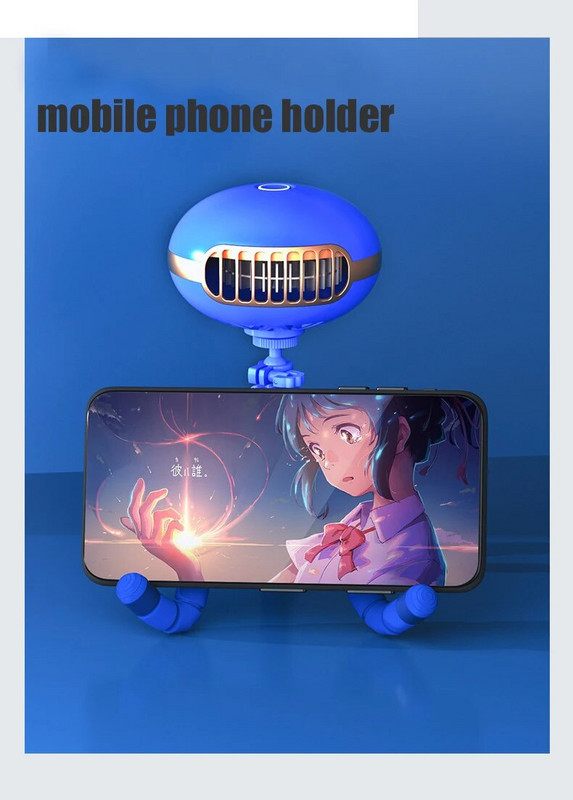 Mini elastīgs gaisa kondicionieris 3600mAh uzlādējams ratiņu dzesēšanas ventilators 130° automātiska rotācija 4 pārnesumu vēja rokas ierīce āra klusai lietošanai