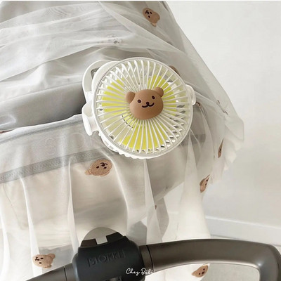 Korea lapsevankri ventilaator kaasaskantav klambriga ventilaator 3 kiirusega USB juhtmeta laetav multifilmi ventilaator välitingimustes