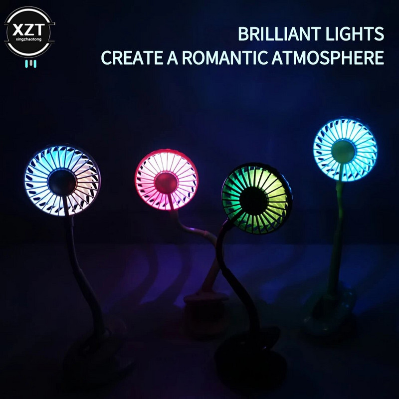 Νέος φορητός εύκαμπτος ανεμιστήρας με κλιπ καθίσματος αυτοκινήτου Ανεμιστήρας USB Φόρτιση μικρού ανεμιστήρα Επιτραπέζιος ανεμιστήρας σίγαση Βρεφικός ανεμιστήρας Καλοκαιρινός μίνι ανεμιστήρας