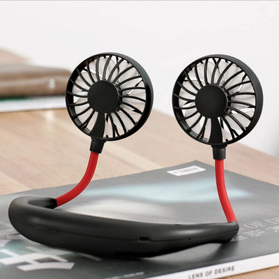 Mini ventilator suspendat pentru gât Ventilator portabil, reîncărcabil, de răcire cu aer USB, aer condiționat reglabil la 360° Ventilatoare portabile pentru gât în aer liber