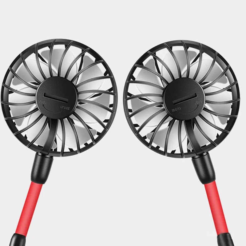 Mini akasztós nyakba akasztó ventilátor Hordozható újratölthető léghűtő ventilátor USB 360°-ban állítható légkondicionáló hordható nyakpántos ventilátor kültéri