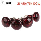 1 db Pet Red Fűtőlámpa E27 Nappali Éjszakai Kétéltű Kígyó Lámpa Hüllő Izzó UV Fény 25W 50W 75W 100W AC220-240V