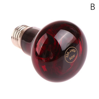 1 db Pet Red Fűtőlámpa E27 Nappali Éjszakai Kétéltű Kígyó Lámpa Hüllő Izzó UV Fény 25W 50W 75W 100W AC220-240V