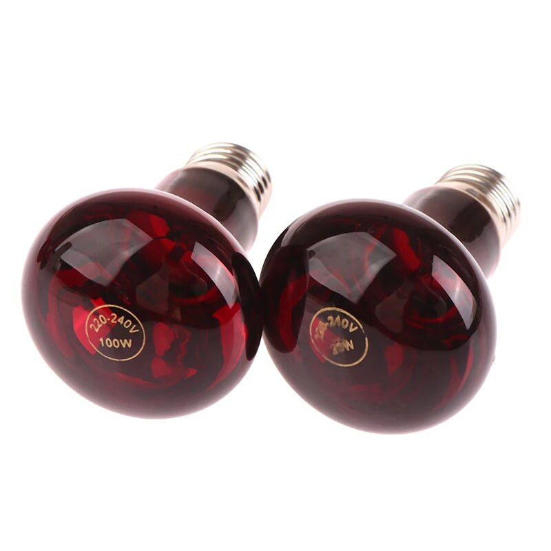 1 db Pet Red Fűtőlámpa E27 Nappali Éjszakai Kétéltű Kígyó Lámpa Hüllő Izzó UV Fény 25W 50W 75W 100W AC220-240V