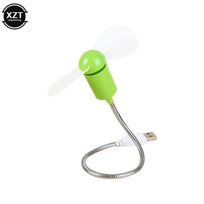 Mini gyvatės ventiliatorius, minkštas peilis tylus, reguliuojamas lankstus atraminis svirtis gali laisvai sulenkti universali USB jungtis