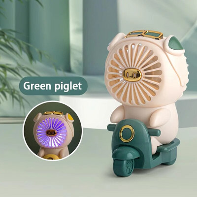 Επαναφορτιζόμενος μίνι ανεμιστήρας Χαριτωμένος επιτραπέζιος ανεμιστήρας κατοικίδιων για φοιτητές Αθόρυβος ανεμιστήρας USB με νυχτερινό φως Ψύκτη αέρα δύο ταχυτήτων ανέμου
