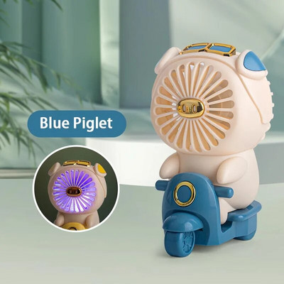 Επαναφορτιζόμενος μίνι ανεμιστήρας Χαριτωμένος επιτραπέζιος ανεμιστήρας κατοικίδιων για φοιτητές Αθόρυβος ανεμιστήρας USB με νυχτερινό φως Ψύκτη αέρα δύο ταχυτήτων ανέμου